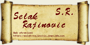 Selak Rajinović vizit kartica